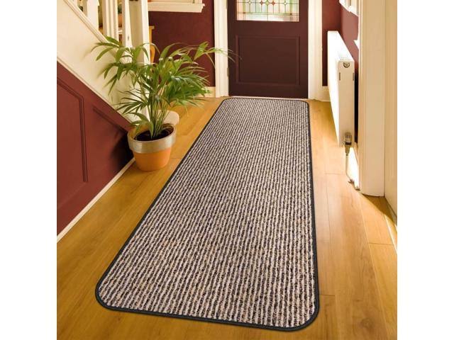 Skid-Resistant Carpet Runner - Black Ripple - 12 ft. x 48 in. E812460
