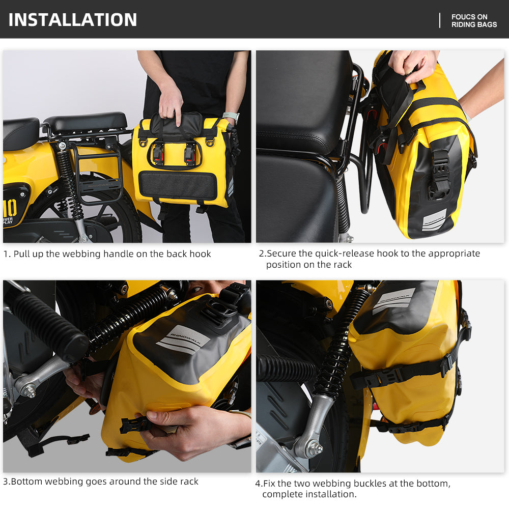 Motorcycle Bag 15l Removable Waterproof Side Pouch U386