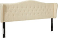 Beige Adjustable Fabric Headboard P66429