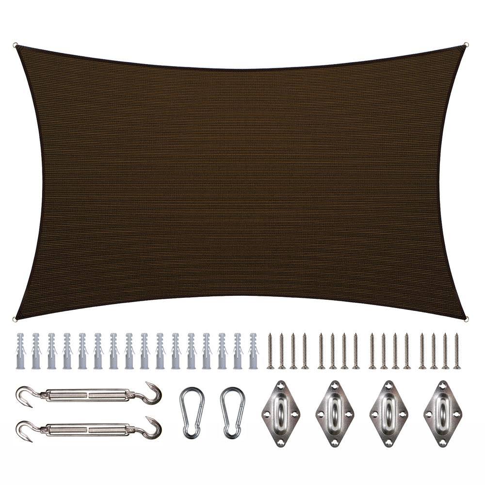 Brown Rectangle Sun Shade Sail S109823