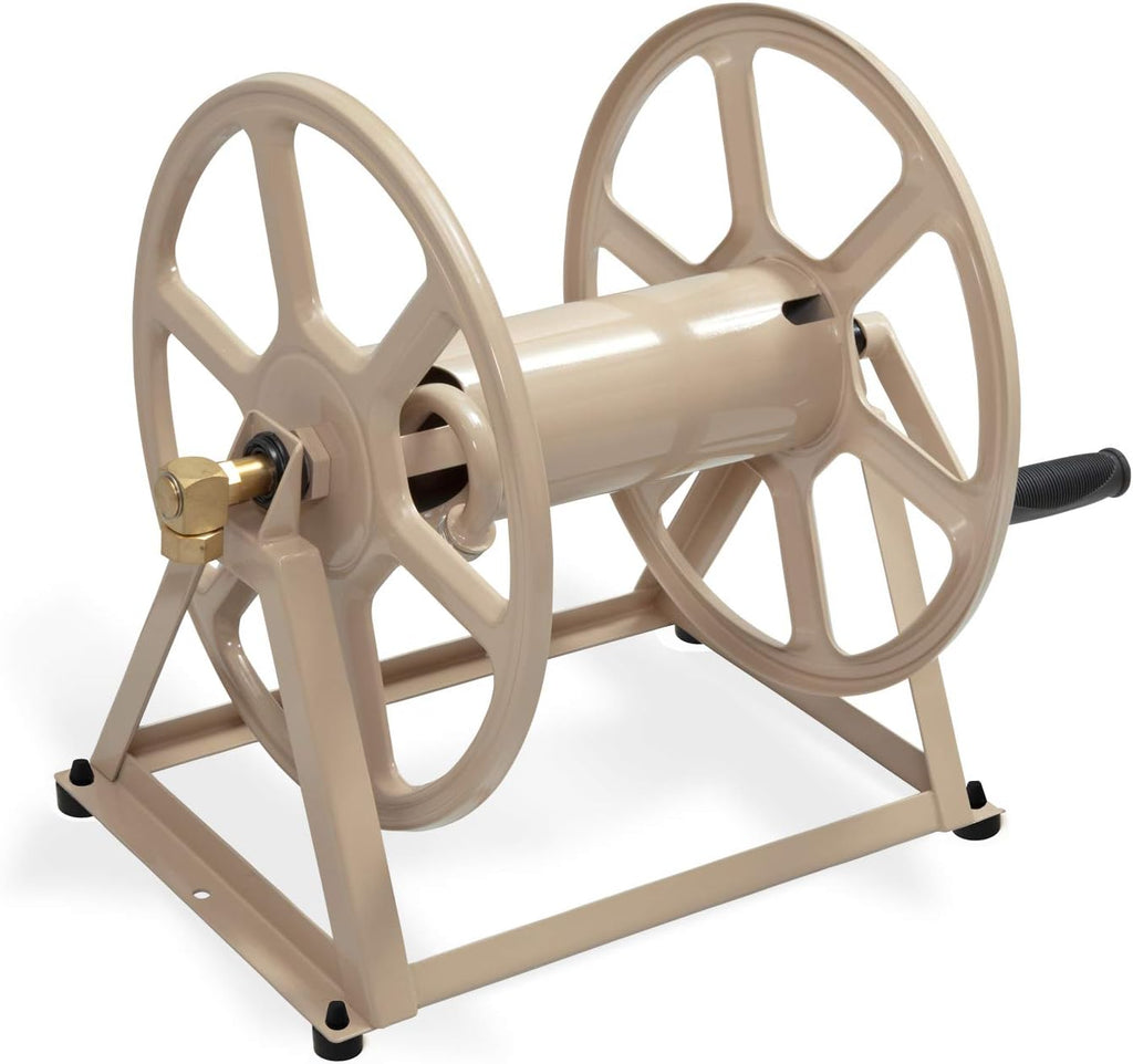 Steel Wall/Floor Mounted Hose Reel, Holds 200-Feet of 5/8-Inch Hose B3252