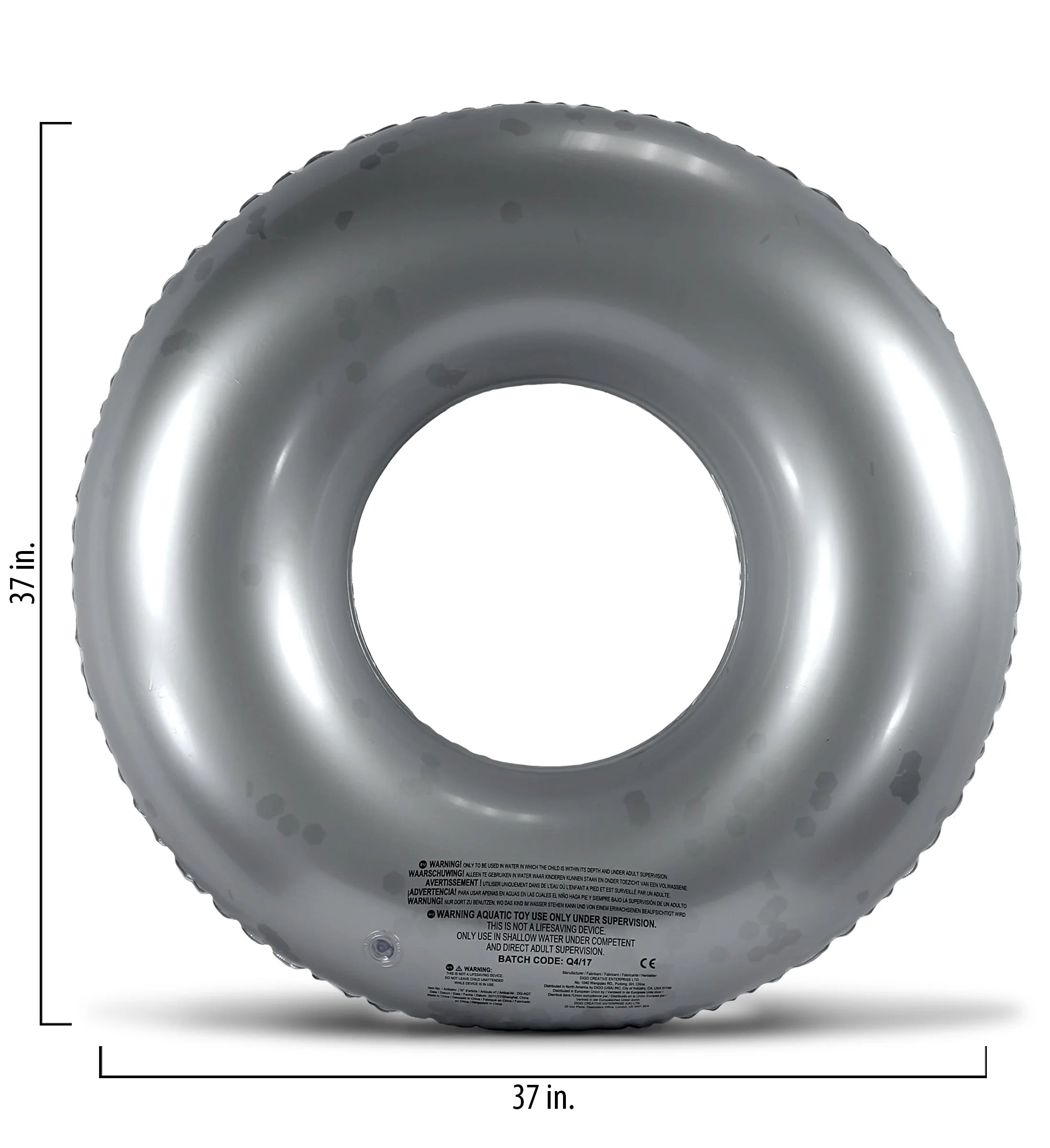 Silver Gold Confetti 36 Inch Inflatable Pool Tube (2 Items) Z455372