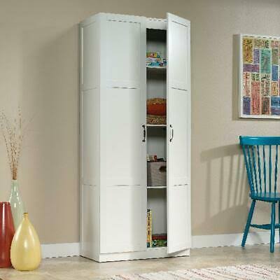 Tall Wood Kitchen Pantry Storage Cabinet with Adjustable Shelves V8093