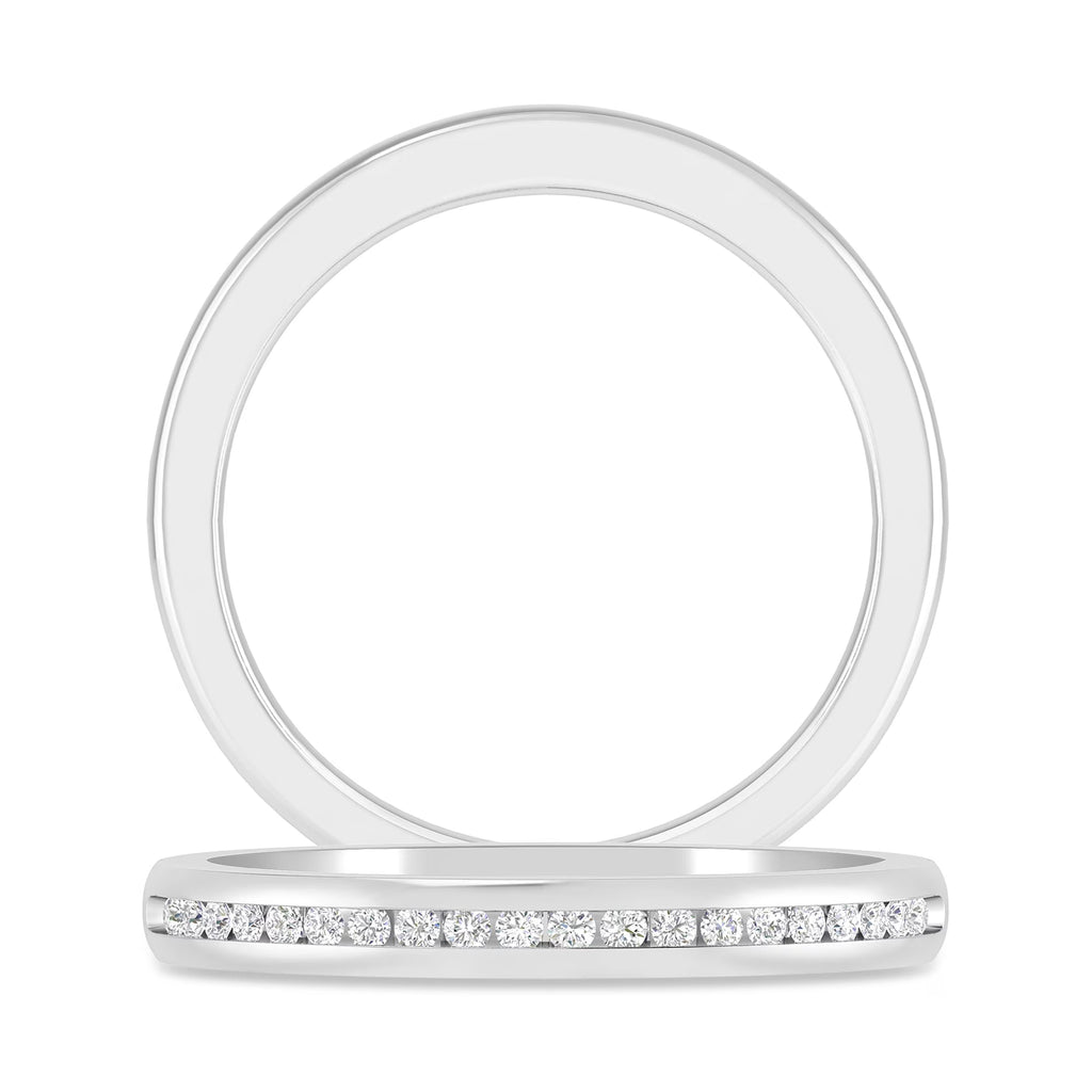 10K White Gold Diamond Stackable Band I1988
