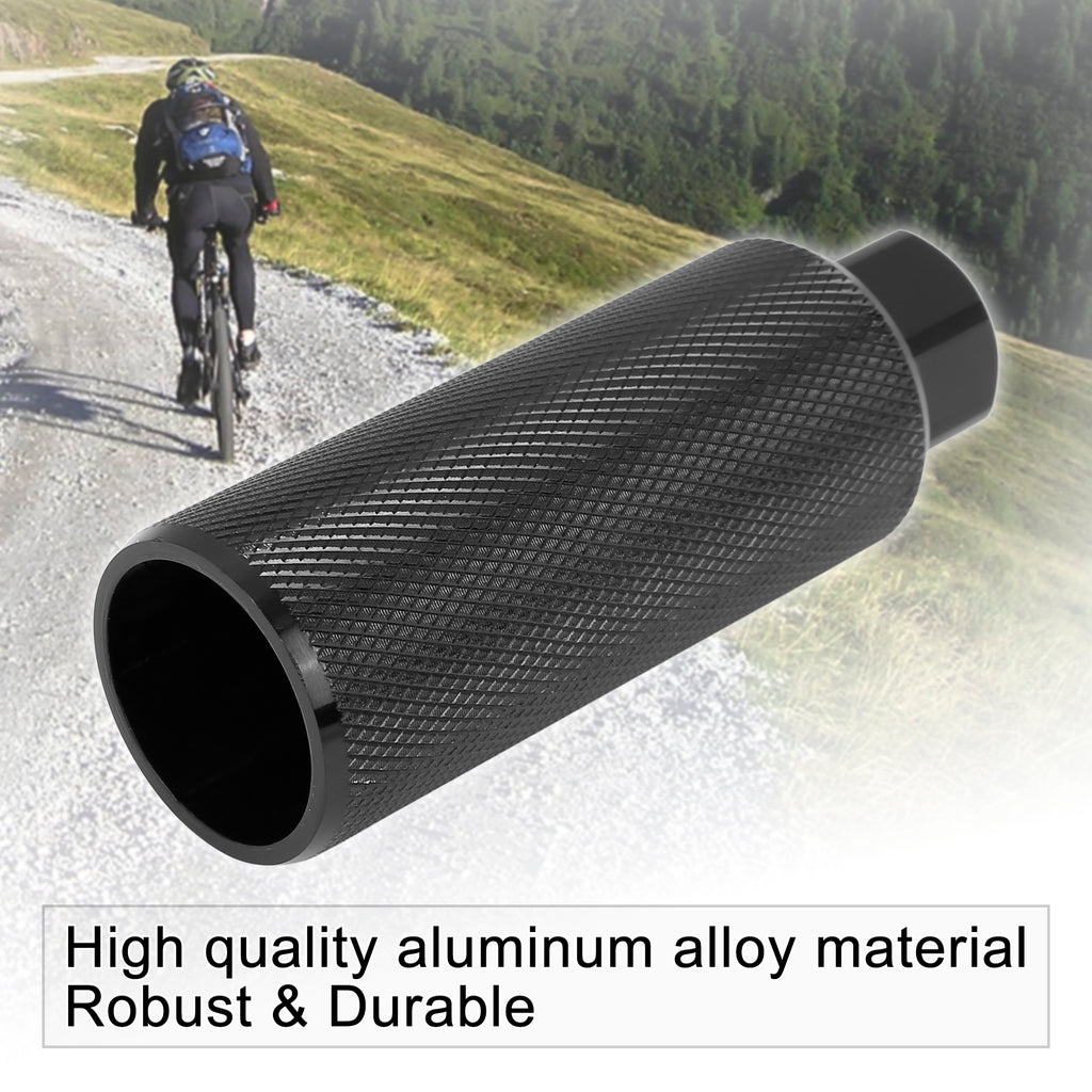 Black Aluminum Alloy Rear Foot Pegs Footrests for Bicycle Fit 3/8 Inch R397