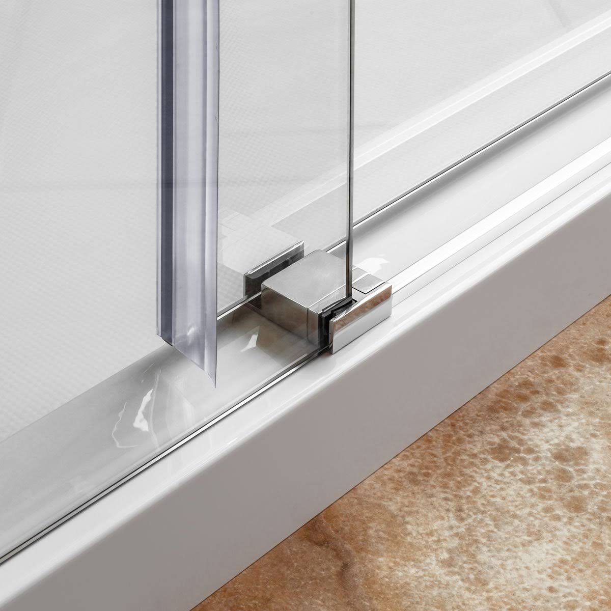 Frameless Sliding Shower Door Chrome Q801247