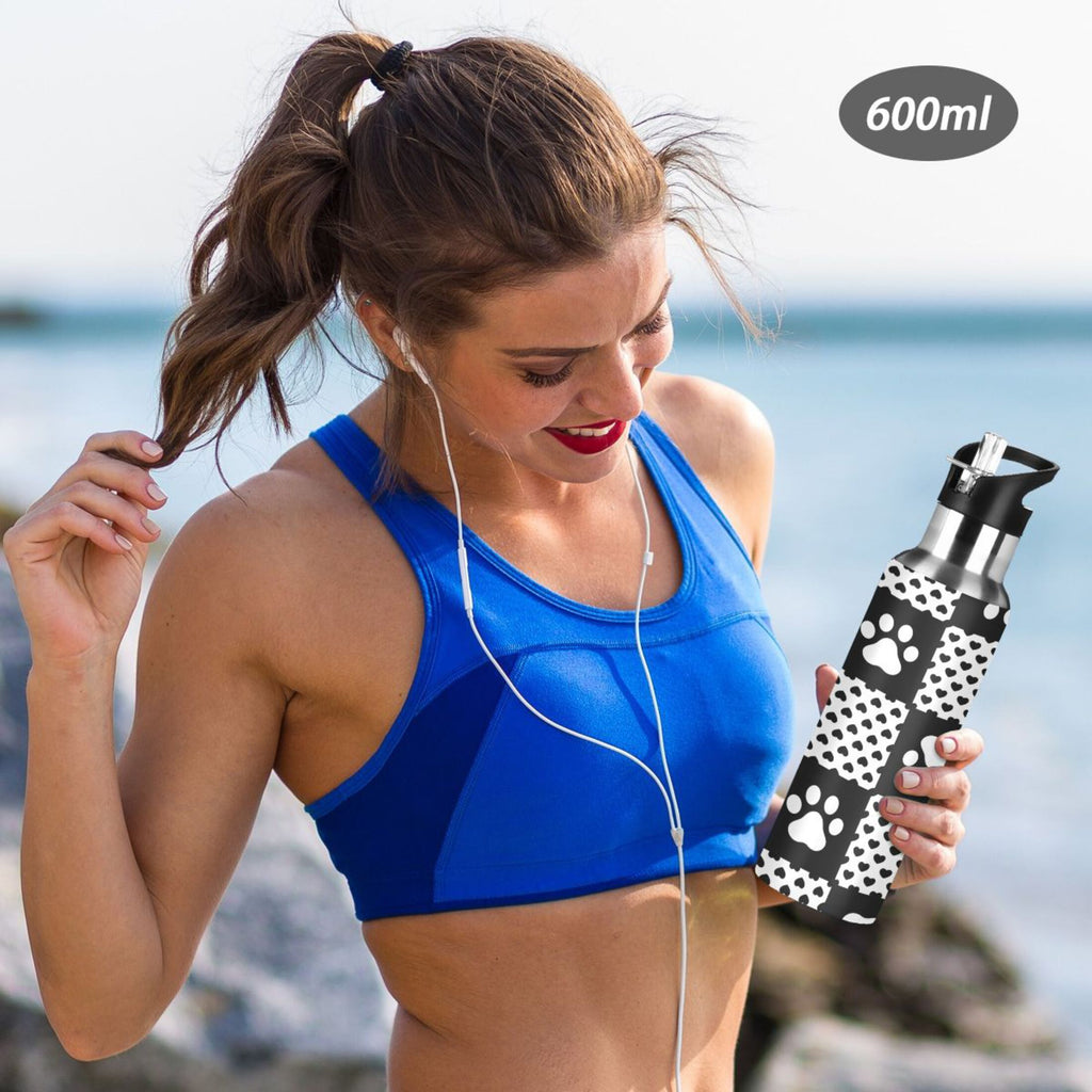 20 OZ Stainless Steel Water Bottle with Straw Lid Y819