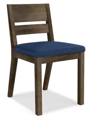 Modern Afton Side Chair in Blue Boucle with Charcoal Frame V3630