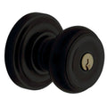 Colonial Knob Keyed Entry Emergency Exit Satin Black E3143