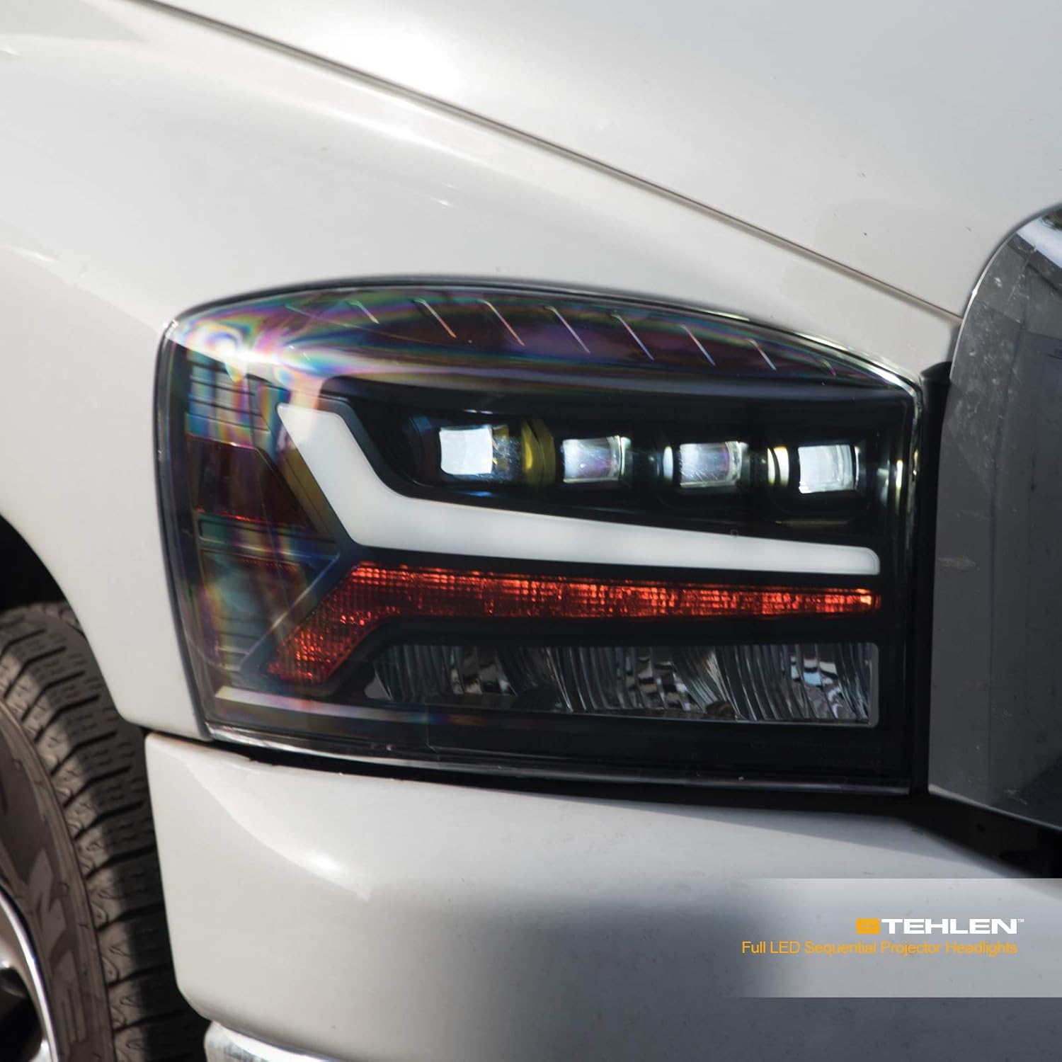 Full LED Sequential Quad Projector Headlights (Black) N61457