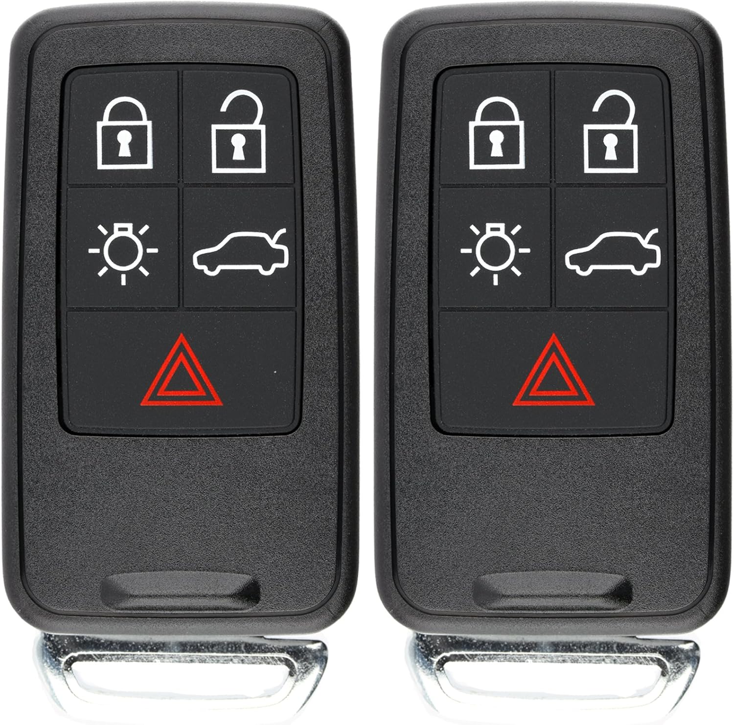 Keyless Entry Remote Control Car Key Fob Uncut Key Blade (Pack of 2) T26166